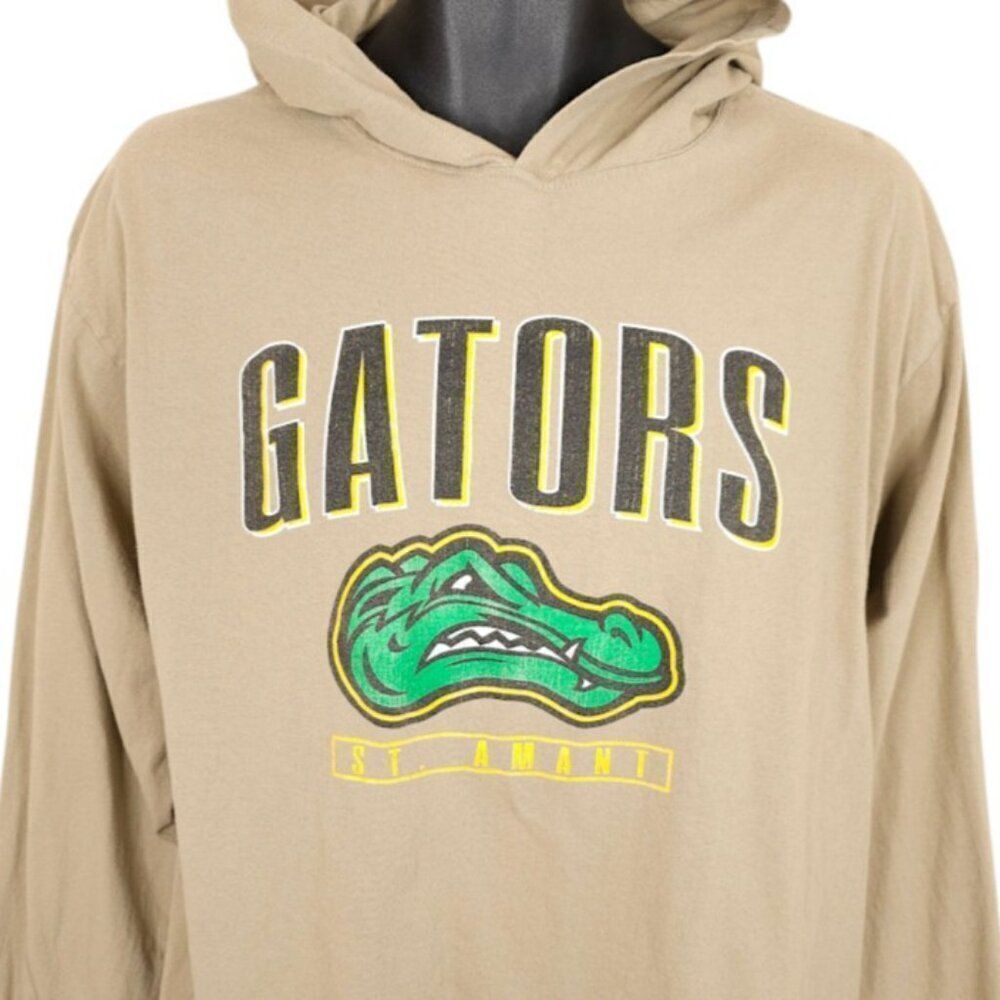 St Amant Gators T Shirt Mens Size Large Beige Louisiana High School Hoodie